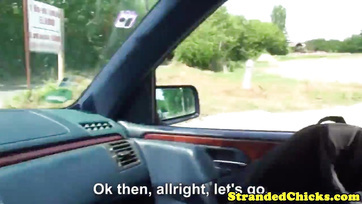 He cuffed his hot little wife in the back seat of the truck Thumb