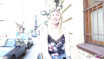 He picked up the cute college girl and she fucked his tight ass for the first time Thumb