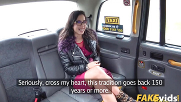 The taxi driver's huge cock slipped into the tight asshole of the Hungarian girl Thumb