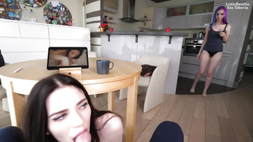 My stepsister caught me with my girlfriend and got in third Thumb