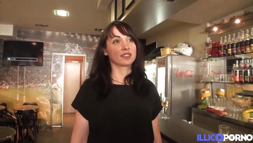 Hot MILF waitress spreads her thighs for a lucky customer Thumb