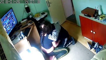 A Budapest amateur girl sucks her ex-boyfriend's cock while standing on her knees Thumb