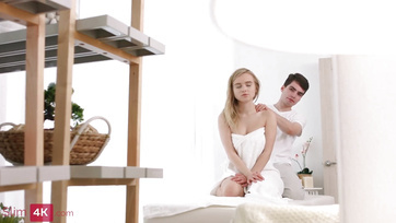 The blonde babe was impressed by the massage but even more so by the fact that she got fucked Thumb