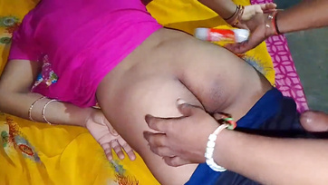 He managed to slide his cock into the tight ass of the Indian girl with difficulty Thumb