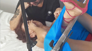 The guy didn't notice that the horny doctor stuck his swollen dick in his wife's pussy Thumb