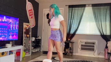 I pulled my erect cock out of my pants after seeing my girlfriend's little sister not wearing panties Thumb