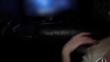 We couldn't hold back on our first date and I fucked the blonde's big ass in the cinema Thumb